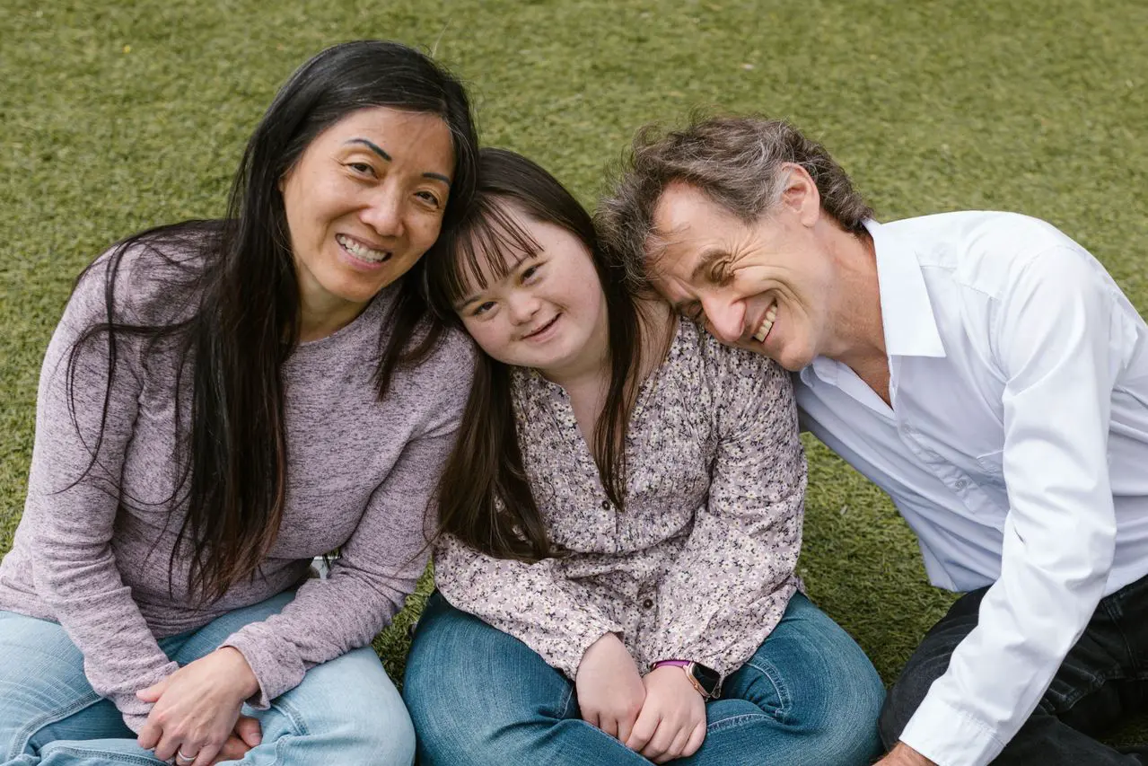Family enjoying a positive outdoor connection