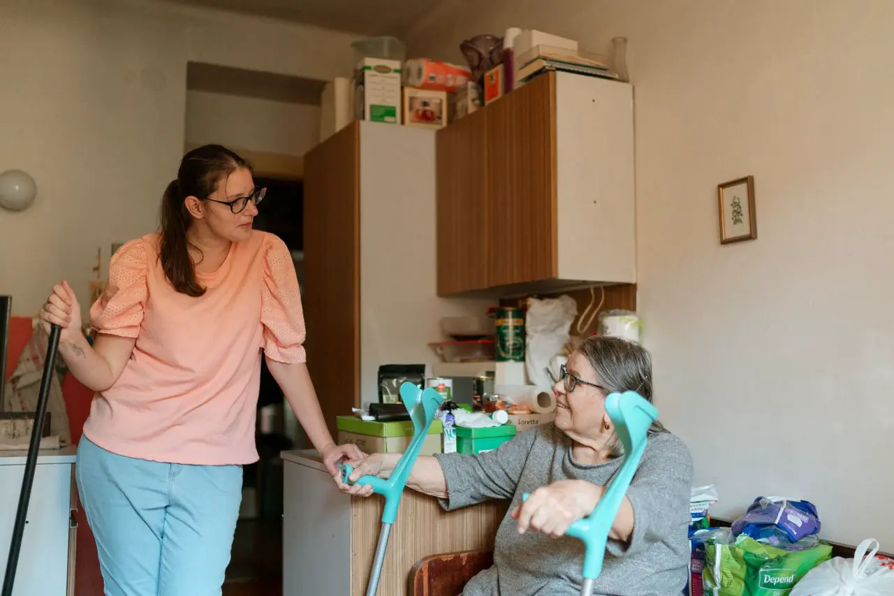 Person receiving daily living support at home